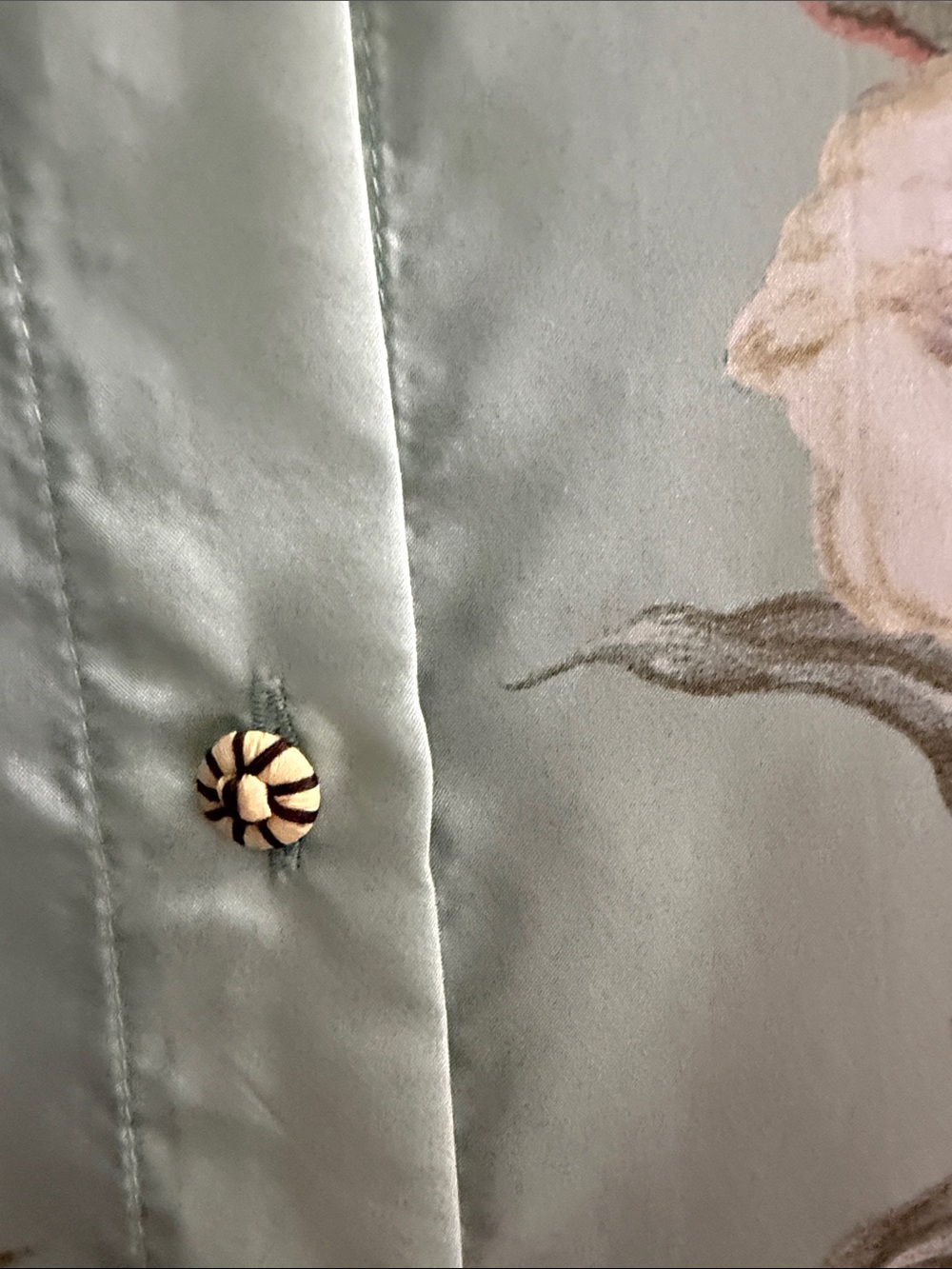Zimmermann Coco Placed Print Silk Button-Up Shirt - Picture 5 of 7